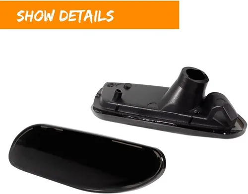 Miniatura 2 de ADIIL Kit de luces de marcador lateral de parachoques delantero de lente ahumada compatible con Mercedes-Benz W203 Clase C 2001-2007, reemplaza