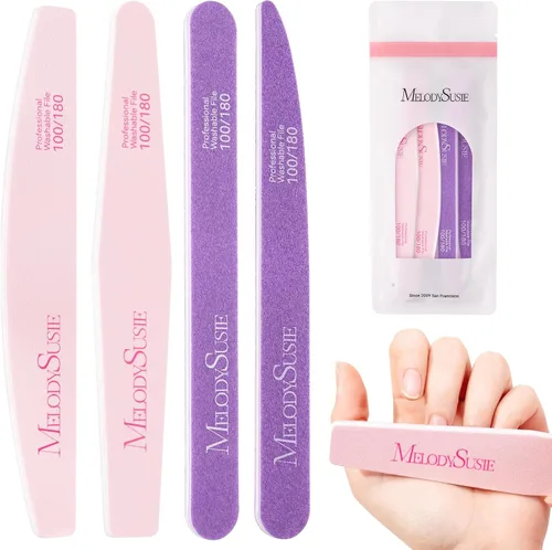 Miniatura 12 de MelodySusie Kit profesional de 16 piezas de pulidor de uñas, limas de uñas y tampones, bloque de pulidor de uñas, cepillo de uñas, kit de pulidores