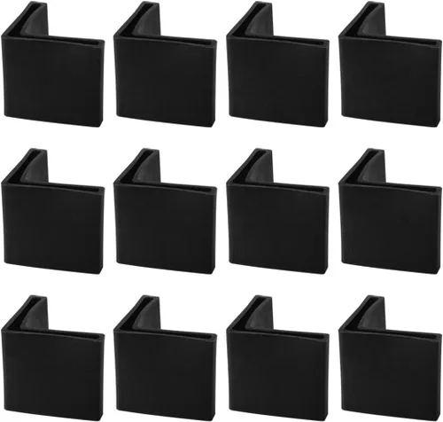Miniatura 10 de uxcell 0.984 x 0.984 in Ángulo de hierro almohadillas de pie en forma de L muebles de plástico para muebles de escritorio tapas de patas cubiertas