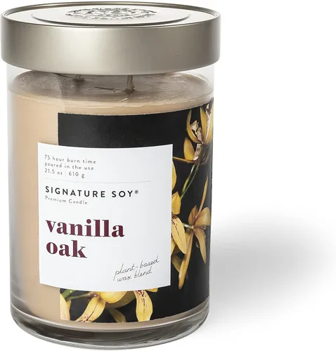 Miniatura 21 de Signature Soy Vela perfumada con tapa de roble de vainilla en tarro grande Roble Vain