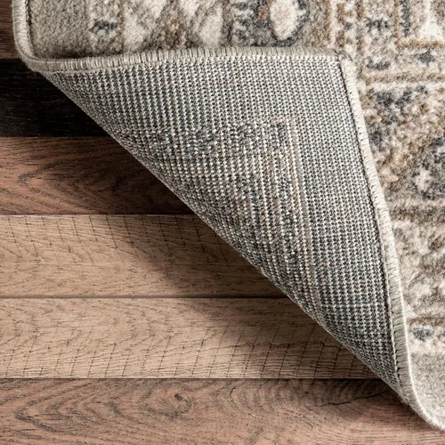 Miniatura 7 de nuLOOM Alfombra de Área Becca Tradicional con Diseño de Azulejos 2x3, Beige, Diseño Transicional Desvanecido, Resistente a las Manchas, Para