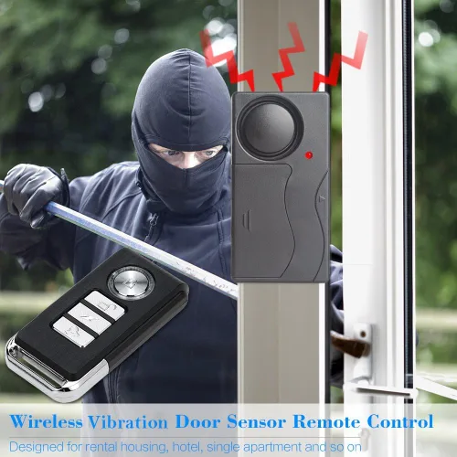 Miniatura 2 de Mengshen Alarma de vibración inalámbrica, alarma antirrobo para bicicleta/bicicleta/motocicleta/coche/vehículos/puerta/ventana, 110 db súper fuerte
