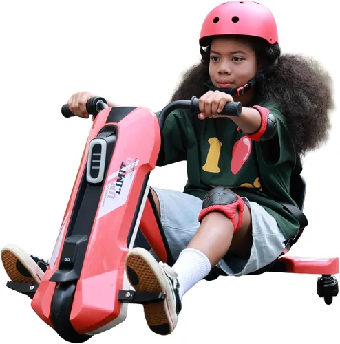 Miniatura 9 de Go Kart eléctrico para niños de 6 a 12 años – Cambio de carro de deriva de 12 V, giro de 360°, agarre giratorio, velocidad continua, máximo 5 MPH, 3