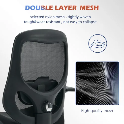 Miniatura 3 de BOSMILLER Silla de oficina grande y alta de 700 libras con cojín de asiento ancho y grueso para sentarse todo el día, silla de escritorio ergonómica