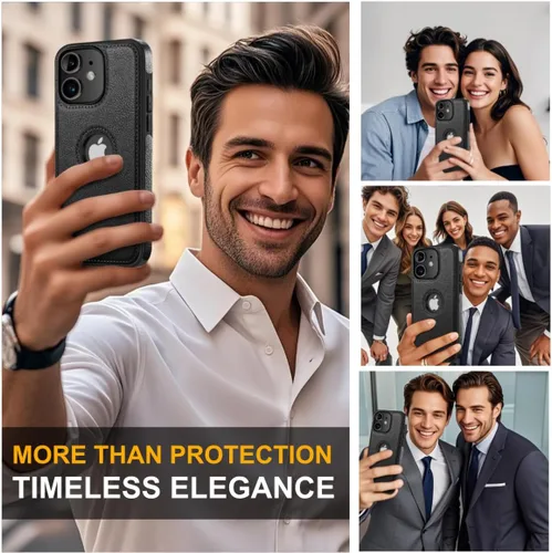 Miniatura 4 de Funda protectora de cuero de lujo con diseño único para iPhone 11, antideslizante, resistente a los arañazos, ultra delgada, funda protectora