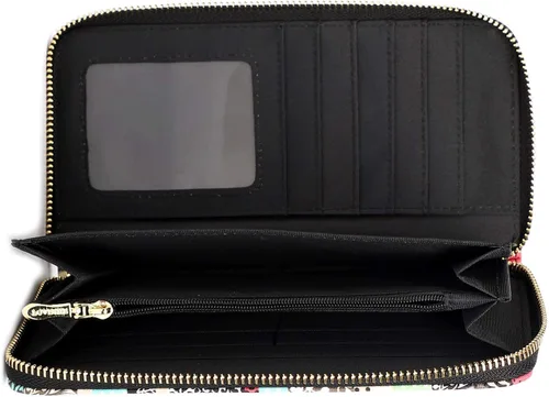 Miniatura 46 de Cartera de mano para mujer, estilo bohemio, con RFID, elegante, espaciosa con correa para viajes, capacidad para tarjetas, teléfono, dinero