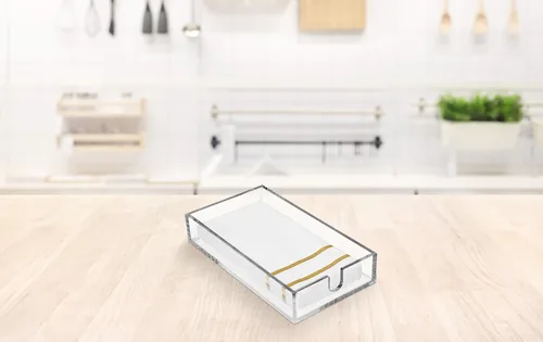 Miniatura 9 de Toallas de mano desechables para baño, diseño dorado 200 toallas desechables con tacto de lino para invitados – Servilletas formales para cena