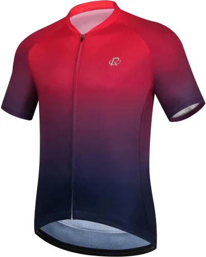 Miniatura 2 de ROTTO Camiseta de ciclismo de manga corta para hombre, color degradado, serie Pro con bolsillo trasero con cremallera, L