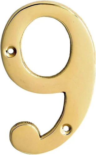 Miniatura 14 de Motif - Números de buzón de latón macizo lacado pulido de 4 pulgadas para exteriores, placas de dirección para números de casa, decoración al aire