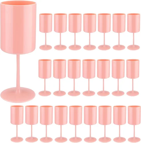 Miniatura 10 de Paquete de 12 copas de vino de plástico de 10 onzas, grandes y reutilizables, copas de champán vintage con tallo, vasos acrílicos inastillables