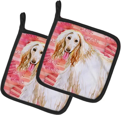 Miniatura 257 de Caroline's Treasures BB9655PTHD - Juego de soportes para ollas de cocina resistentes al calor, almohadillas calientes para horno, 7 1/2 x 7 1/2