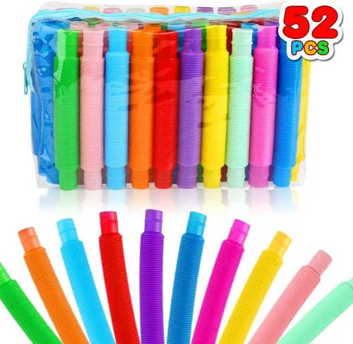 Paquete de 52 Tubos Pop, Juguetes Sensoriales Recuerdos de Fiesta Para Niños de 8-12 4-8 Juguetes Fidget Para Ansiedad Rellenos de Bolsas de