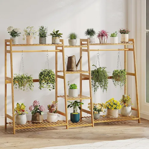 Miniatura 8 de BAMBOOHOMIE Perchero de ropa para niños con estantes, perchero de ropa de bambú para niños, niños y bebés, perchero de almacenamiento para vestirse