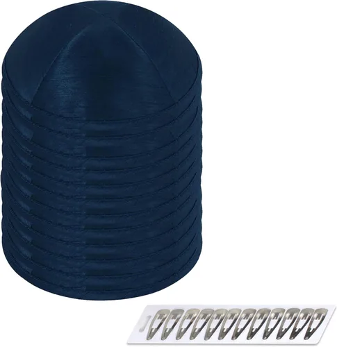 Miniatura 6 de Zion Judaica Deluxe Raw Silk Kippot Paquetes a granel o kipá individual incluye clips gratis