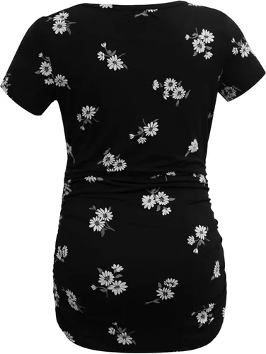 Miniatura 43 de Smallshow - Camiseta de maternidad para mujer, diseño de lados fruncidos, tipo túnica, prendas para el embarazo