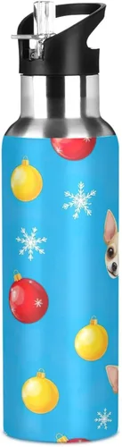 Miniatura 8 de Cute Dog Faces Stainless Steel Vacuum Insulated Water Bottle 20 Oz Leakproof Water Bottles, BPA-Free Sport Water Bottle