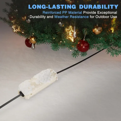 Miniatura 7 de Flemoon [Paquete de 3] Cubierta de cable de extensión para exteriores, impermeable, resistente a la intemperie, caja de conexión eléctrica