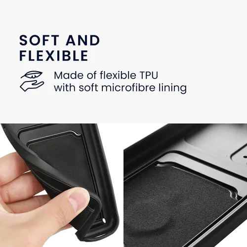 Miniatura 9 de kwmobile Funda de plástico compatible con Xiaomi Redmi Note 11 / Note 11S - Funda con soporte de metal con ranura para tarjetas - Verde musgo