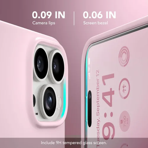 Miniatura 5 de GONEZ Funda de silicona para iPhone 14 Pro Max, compatible con MagSafe, con protector de pantalla + protector de lente de cámara, silicona líquida a
