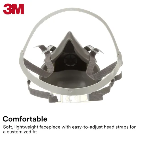 Miniatura 3 de 3M Pieza facial grande 6300 para la serie 6000, negro/gris