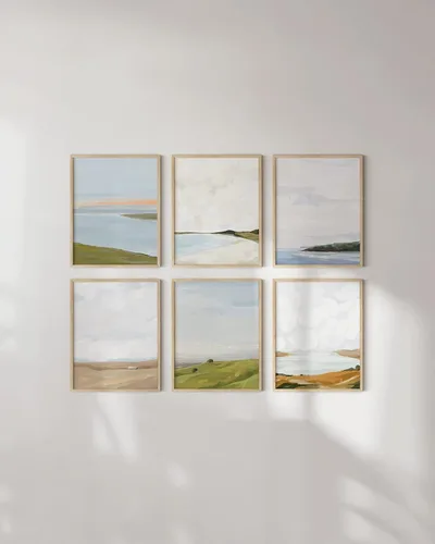 Miniatura 5 de HAUS AND HUES Arte de pared de paisaje - Pintura al óleo para paredes, arte de paisaje escénico, arte de pared de montaña para sala de estar