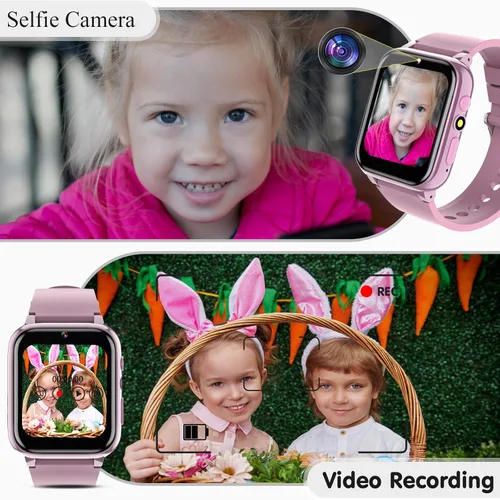Miniatura 5 de Reloj inteligente para niños, reloj inteligente para niñas y niños con 26 juegos, grabadora de video y reproductor, calendario podómetro, linterna