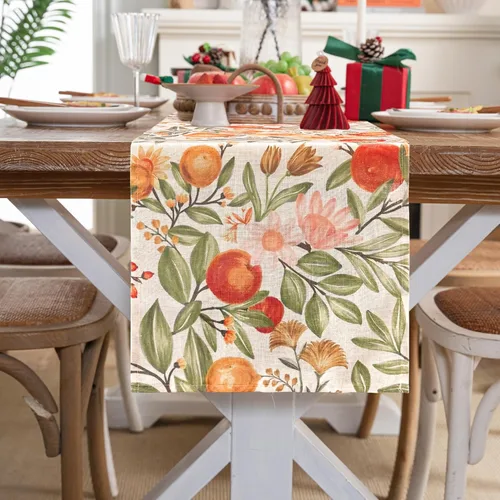 Miniatura 13 de DriftAway Mantel de lino de arpillera para mesa de comedor para mesas rectangulares de 8 pies, manteles rústicos, resistentes a las arrugas