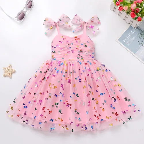 Miniatura 104 de IMEKIS Vestido de princesa de cumpleaños para niña pequeña, confeti brillante, bohemio, arco iris, pastel, sesión de fotos, traje para 1-6T