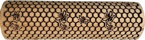 Miniatura 4 de Rodillo en relieve BEEHIVE. Rodillo de masa grabado con láser para galletas caseras y cerámica por Algis Crafts