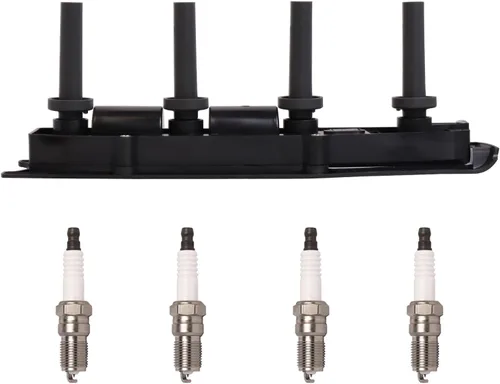 ENA Juego de 1 bobina de encendido con 4 bujías de iridio compatibles con Chevrolet Pontiac 2002 Cavalier Sunfire 2.2L repuesto para UF391