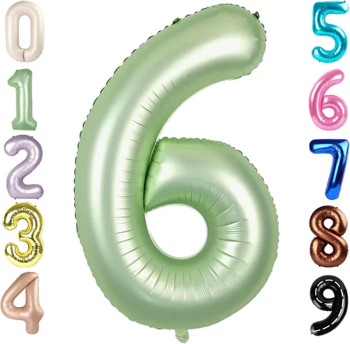 Miniatura 440 de Globos de números de 5 globos de 40 pulgadas, decoraciones de cumpleaños azules para niños y niñas, globos de números azul marino grandes