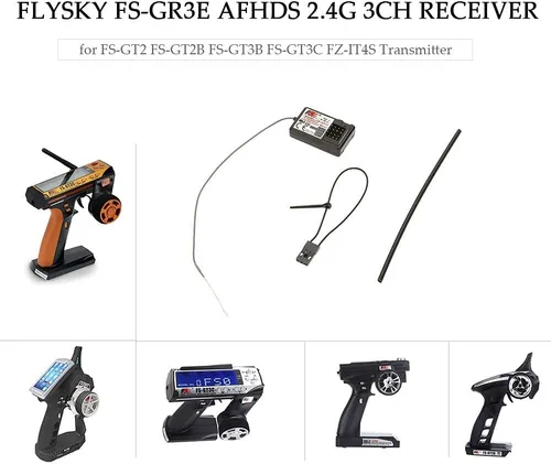 Miniatura 6 de Flysky Receptor FS-GR3E AFHDS de largo alcance 3CH 2.4GHz receptor para FS-GT2 FS-GT2B FS-GT3B FS-GT3C FS-IT4S Transmisor RC Car Boat (1 unidad)