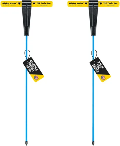 Miniatura 8 de T&T Tools Mighty Probe - Sonda de suelo de metal aislada – 42 pulgadas de largo total – Paquete de seis – con varilla redonda hexagonal de metal