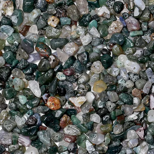 Miniatura 28 de ZHIYUXI 400 cuentas para hacer joyas, cuentas multicolor de 0.197-0.315 in, piedras preciosas de piedra natural, cuentas sueltas irregulares a