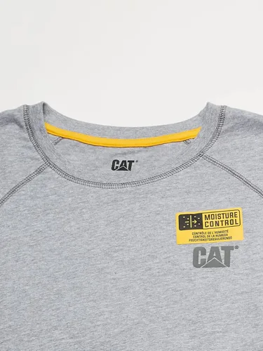 Miniatura 3 de Cat Men's Performance Long Sleeve Shirts with Moisture Control, Tagless Back Neck, Logo on Left Chest