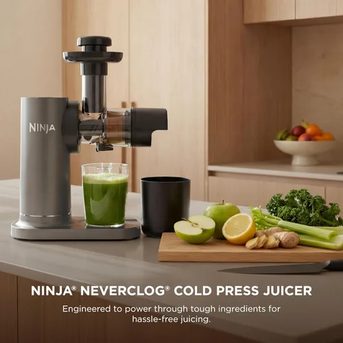 Miniatura 2 de Ninja NeverClog Exprimidor de Prensa Fría, Exprimidor Lento Potente con Control Total de Pulpa, Para Encimera, Eléctrico, 2 Funciones de Pulpa, Apto
