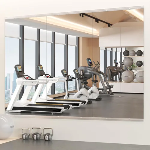 Miniatura 10 de Snowdool Espejo de gimnasio, 48 x 30 pulgadas, 2 espejos para pared de gimnasio en casa, grande, espejo de cuerpo completo para yoga, garaje