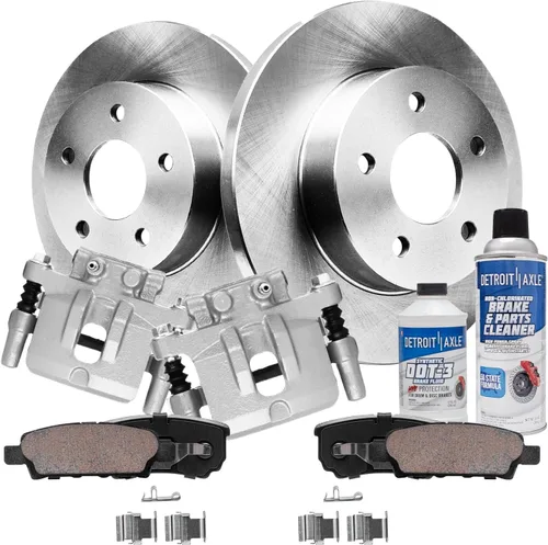 Miniatura 104 de Detroit Axle - Rotores de freno para Nissan NV2500 NV3500 NV1500 NV1500 2012-2021, repuesto de rotores de freno de disco: rotor delantero de 14.17