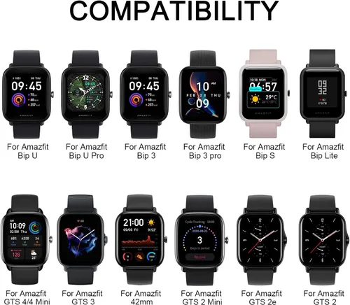 Miniatura 3 de Vanjua Bandas compatibles con Amazfit GTS 4 / GTS 4 Mini / GTS 3 / GTS 2 / GTS 2e / GTS 2 mini / GTS, paquete de 3 correas de repuesto deportivas