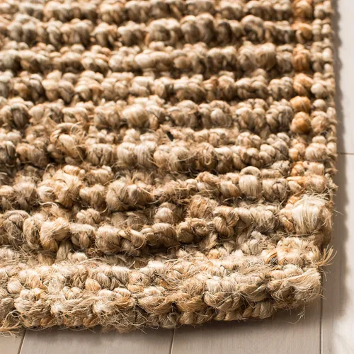 Miniatura 5 de SAFAVIEH Alfombra de área de 9x12 pies - Colección de fibra natural - Grande - Marrón natural, yute hecho a mano, estilo de granja, pelo grueso