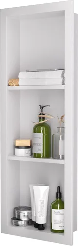 Miniatura 11 de Nicho de ducha de acero inoxidable de 12 x 24 pulgadas, estantes individuales impermeables, organizador de baño sin azulejos, estante de pared