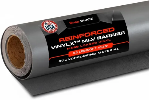 VinylX™ Vinilo reforzado con carga en masa (MLV) – Barrera insonorizada flexible y resistente para paredes, techos, suelos – Clasificación ASTM,