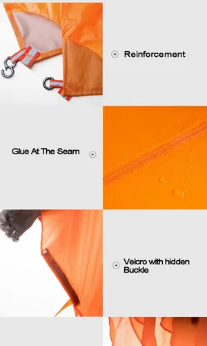 Miniatura 8 de 3F UL GEAR Poncho de senderismo ligero, mochila impermeable poncho impermeable para senderismo al aire libre, camping, senderismo