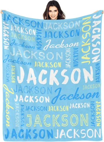 Manta personalizada con nombre, manta personalizada con nombre y texto para adultos, niños, cumpleaños, Navidad, Día de la Madre, Padre, Día de San