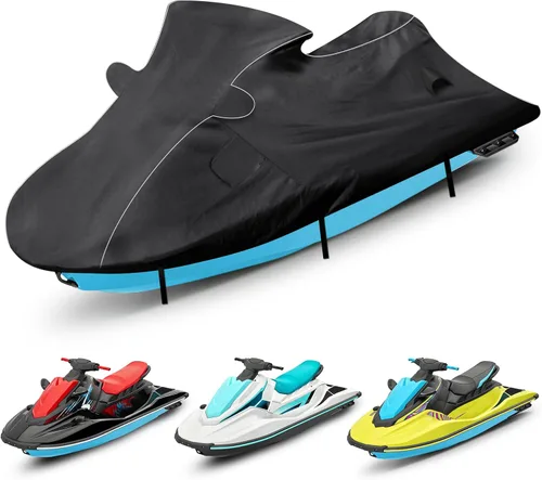Miniatura 12 de Funda impermeable para moto acuática, ajuste personalizado para Sea-doo Spark3up Spark Trixx 3up, 600D Oxford a prueba de rayos UV, remolcable