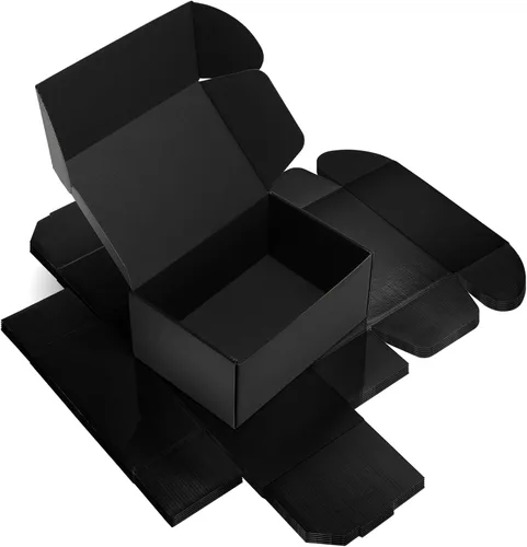 Miniatura 26 de Rempry Cajas de envío negras de 9 x 6 x 4 pulgadas, paquete de 20 cajas de cartón para pequeñas empresas, cajas de regalo para embalaje de envío