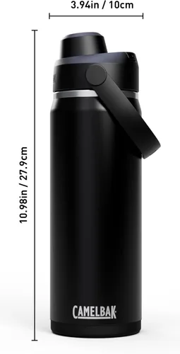 Miniatura 4 de CamelBak Thrive Chug - Botella de agua aislada de acero inoxidable, color negro, 20 onzas