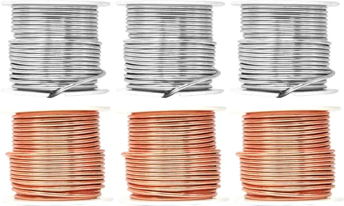 Miniatura 35 de Mandala Crafts - Alambre de aluminio anodizado de 8 calibre para hacer joyas - 9.75 m de alambre flexible negro colorido - Flexible para bonsái