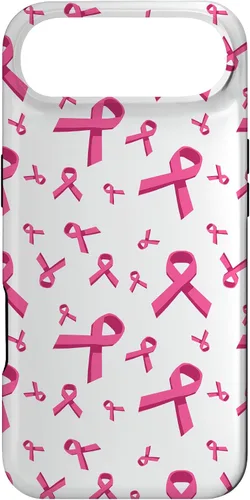 Miniatura 26 de iPhone 13 patrón de cinta rosa concientización del cáncer de mama mujeres caso de apoyo