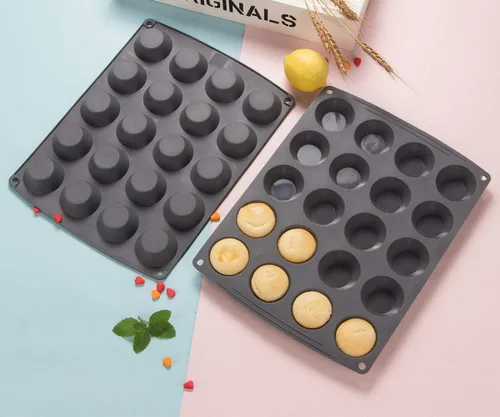Miniatura 2 de Webake Molde de silicona antiadherente para hornear mini magdalenas, magdalenas, tartas, magdalenas, bombas de grasa Keto, paquete de 2